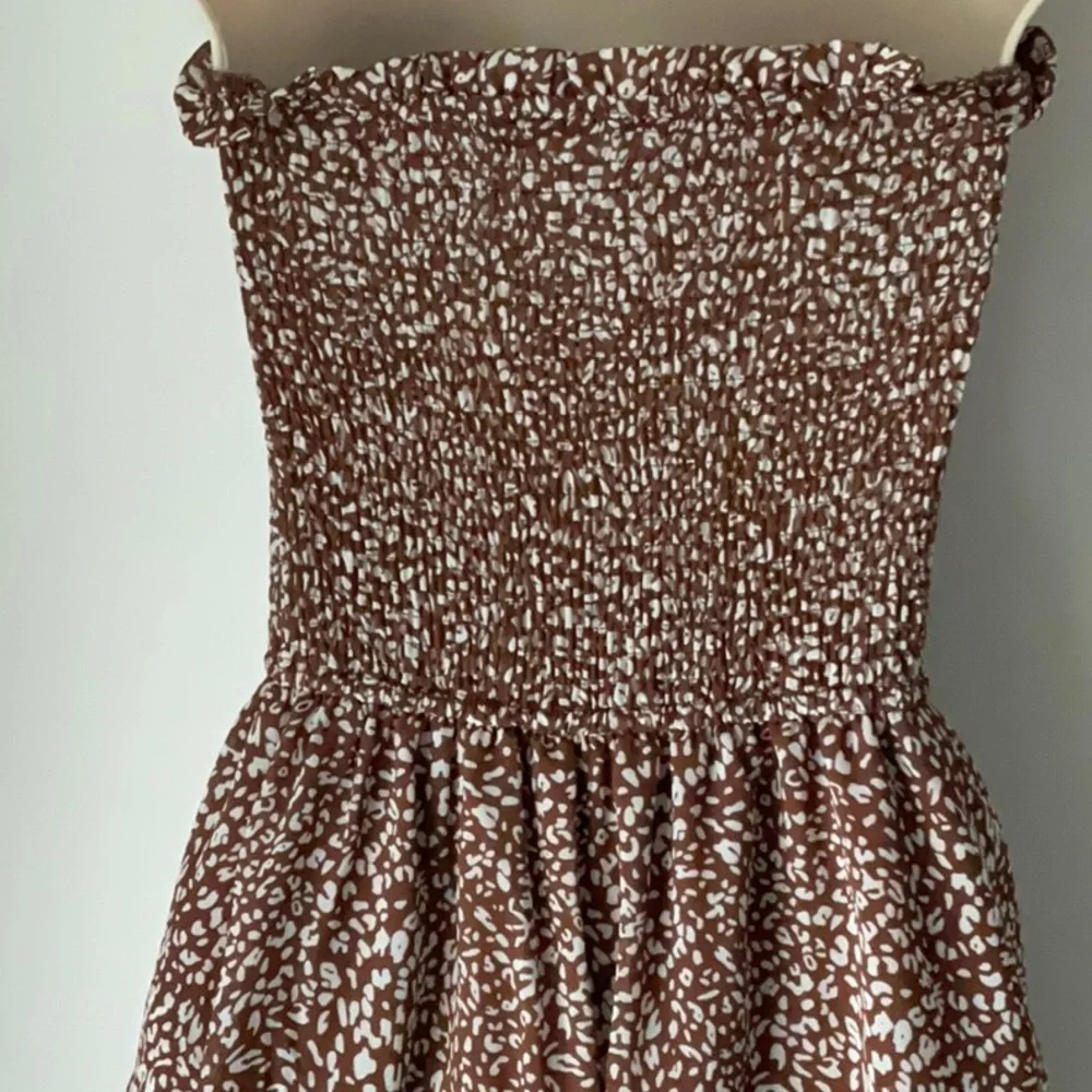 Dresses Strapless Tiered Ruffled Maxi Dress Size S - Picture 3 of 7